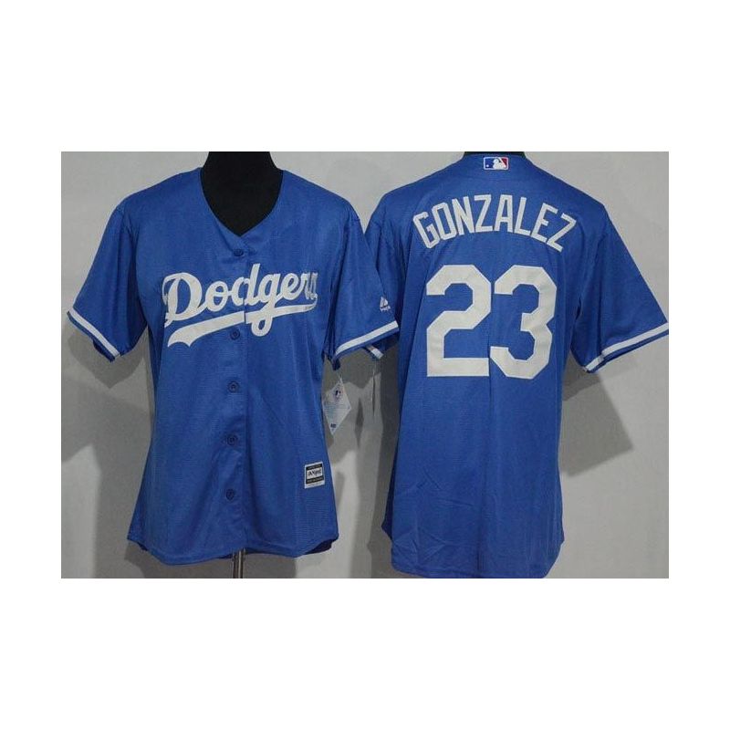 Cheap Adrian Gonzalez Dodgers Women Jersey From China Blue #23