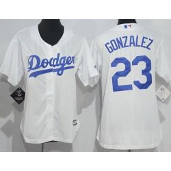 Cheap Adrian Gonzalez Dodgers Women Jersey From China White #23