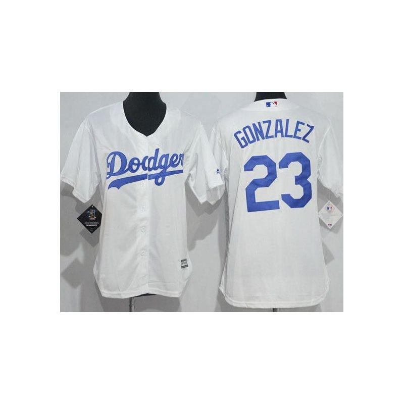 Cheap Adrian Gonzalez Dodgers Women Jersey From China White #23