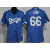 Cheap Yasiel Puig Dodgers Women Jersey From China Blue #66