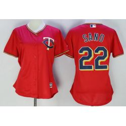 Cheap Miguel Sano Twins Women Jersey From China Red #22