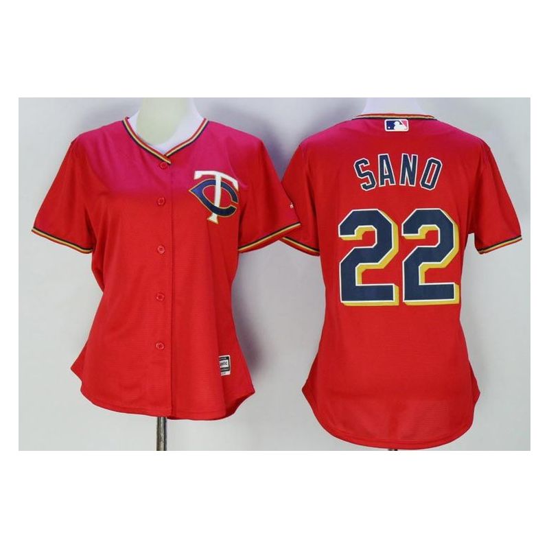 Cheap Miguel Sano Twins Women Jersey From China Red #22