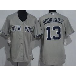 Cheap Alex Rodriguez Yankees Women Jersey From China Gray #13