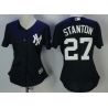 Cheap Giancarlo Stanton Yankees Women Jersey From China Blue #27