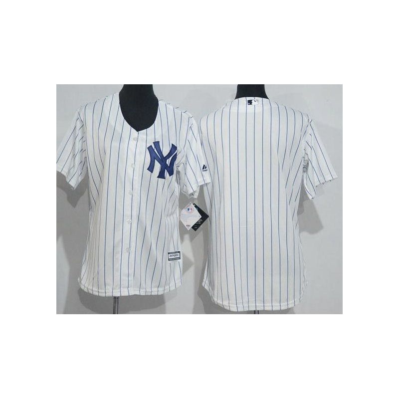 Cheap Women Yankees Jersey From China Blank White