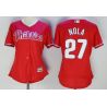 Cheap Aaron Nola Phillies Women Jersey From China Red #27