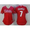 Cheap Maikel Franco Phillies Women Jersey From China Red #7