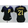 Cheap Roberto Clemente Pirates Women Jersey From China Black #21