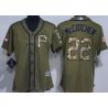 Cheap Andrew McCutchen Pirates Women Jersey From China Olive Salute TO Service #22