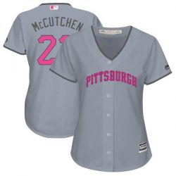 Cheap Andrew McCutchen Pirates Women Jersey From China Gray Mothers Day #22