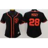 Cheap Buster Posey Giants Women Jersey From China Black SF orange lettering #28