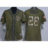 Cheap Buster Posey Giants Women Jersey From China Olive Salute TO Service #28