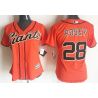 Cheap Buster Posey Giants Women Jersey From China Orange #28