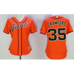 Cheap Brandon Crawford Giants Women Jersey From China Orange #35