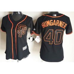 Cheap Madison Bumgarner Giants Women Jersey From China Black SF #40