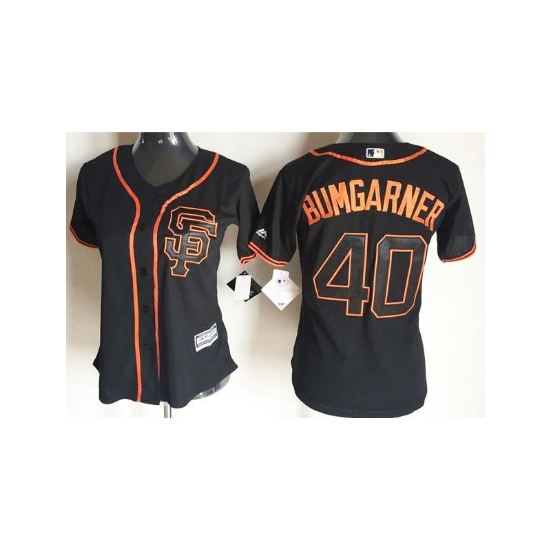 Cheap Madison Bumgarner Giants Women Jersey From China Black SF #40