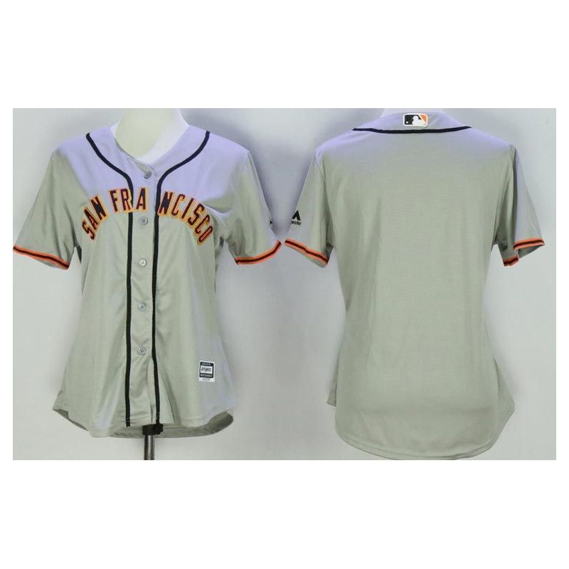 Cheap Women Giants Jersey From China Blank Grey