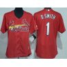 Cheap Ozzie Smith Cardinals Women Jersey From China Red #1