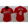 Cheap Yadier Molina Cardinals Women Jersey From China Red #4