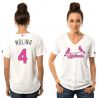 Cheap Yadier Molina Cardinals Women Jersey From China White Mothers Day #4