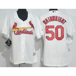 Cheap Adam Wainwright Cardinals Women Jersey From China White #50