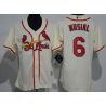 Cheap Stan Musial Cardinals Women Jersey From China Cream #6