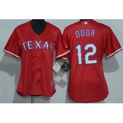 Cheap Rougned Odor Rangers Women Jersey From China Red #12