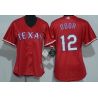Cheap Rougned Odor Rangers Women Jersey From China Red #12