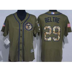 Cheap Adrian Beltre Rangers Women Jersey From China Olive Salute TO Service #29