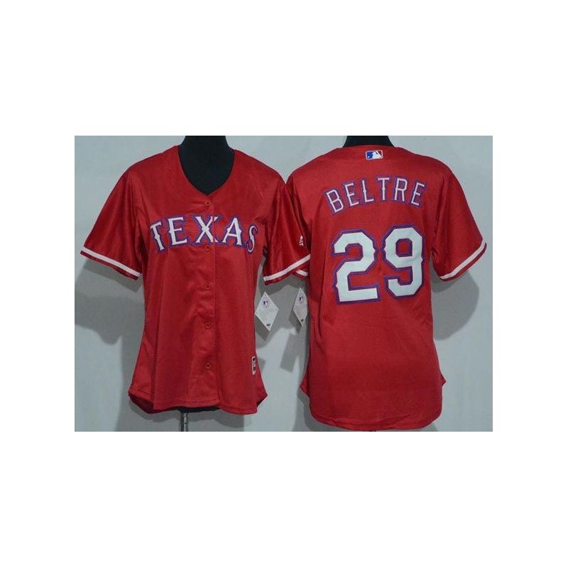 Cheap Adrian Beltre Rangers Women Jersey From China Red #29