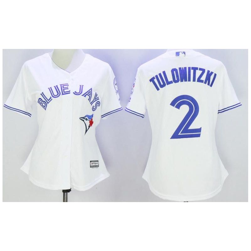 Cheap Troy Tulowitzki Blue Women Jersey From China Jays White #2