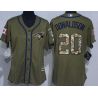 Cheap Josh Donaldson Blue Women Jersey From China Jays Olive Salute TO Service #20