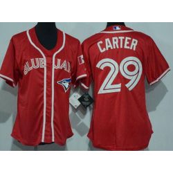 Cheap Joe Carter Blue Women Jersey From China Jays Red #29
