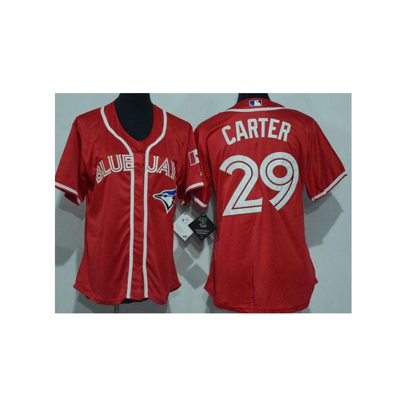 Cheap Joe Carter Blue Women Jersey From China Jays Red #29