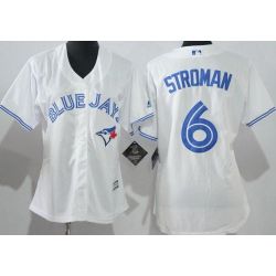 Cheap Marcus Stroman Blue Women Jersey From China Jays White #6