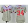 Cheap Bryce Harper Nationals Women Jersey From China Gray #34