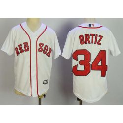 Cheap David Ortiz Red Youth Jersey From China Sox White 2017 #34