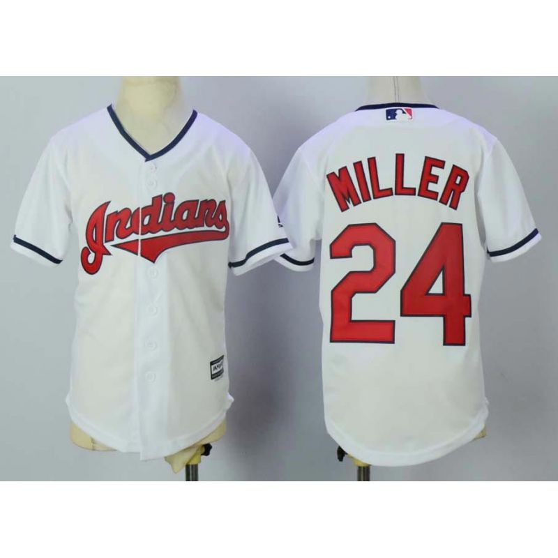 Cheap Andrew Miller Indians Youth Jersey From China White #24