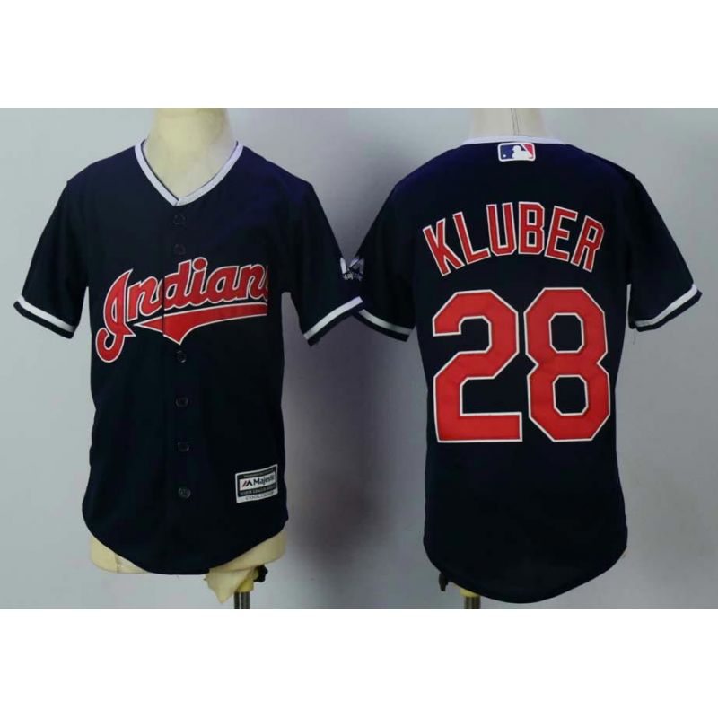 Cheap Corey Kluber Indians Youth Jersey From China Blue #28