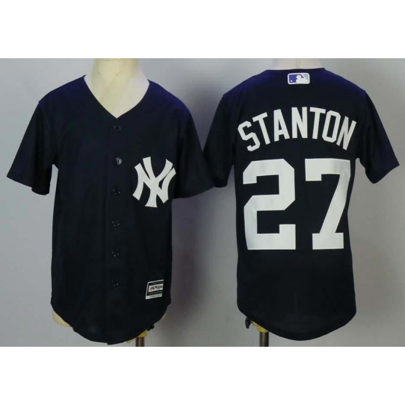 Cheap Giancarlo Stanton Yankees Youth Jersey From China Blue #27