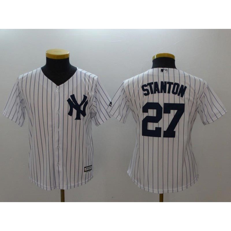 Cheap Giancarlo Stanton Yankees Youth Jersey From China White #27