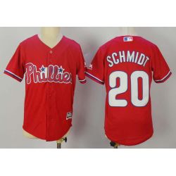 Cheap Mike Schmidt Phillies Youth Jersey From China Red #20