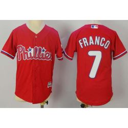 Cheap Maikel Franco Phillies Youth Jersey From China Red #7