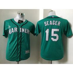 Cheap Kyle Seager Mariners Youth Jersey From China Green #15