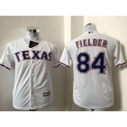 Cheap Prince Fielder Rangers Youth Jersey From China White #84