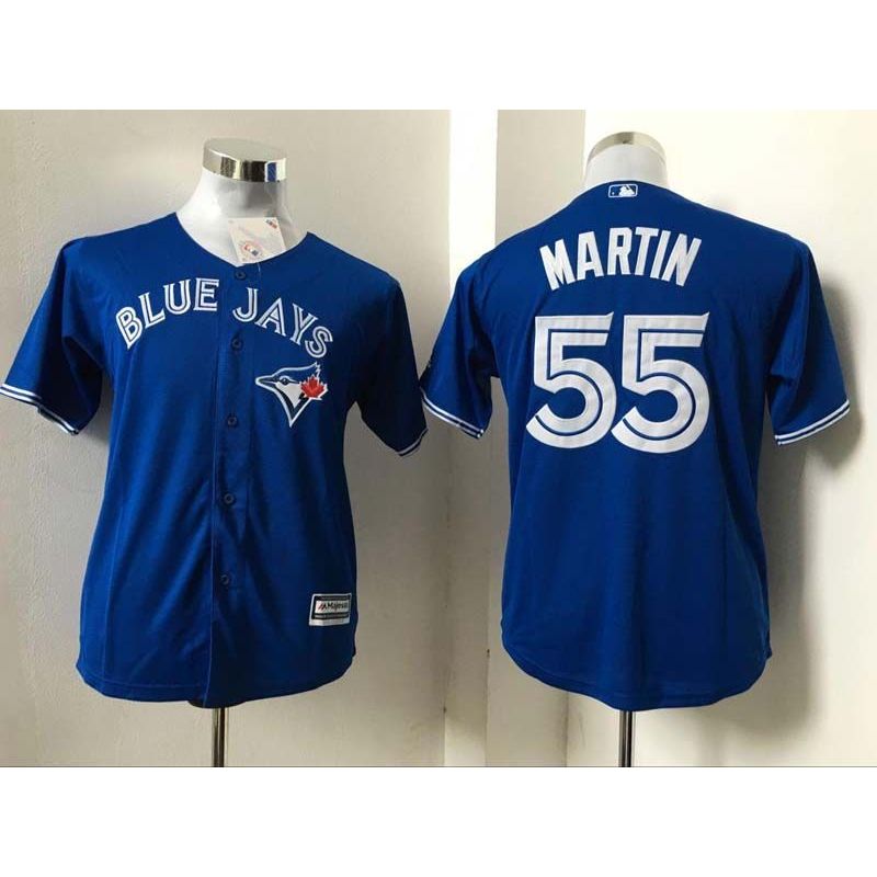 Cheap Russell Martin Blue Youth Jersey From China Jays Blue #55