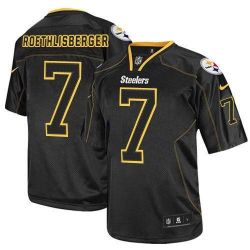 Cheap Ben Roethlisberger Steelers Youth Jersey From China #7 Black Lights Out