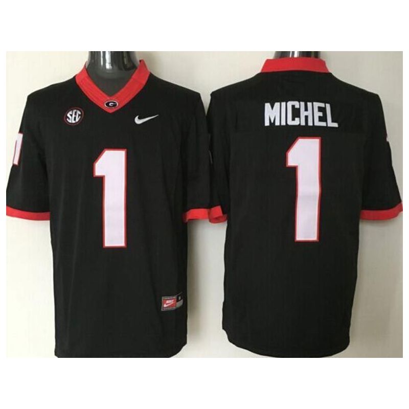 Cheap Sony Michel Georgia College Bulldogs Football Jersey China #1