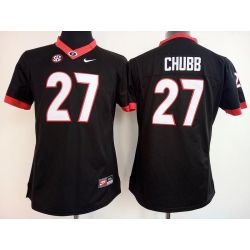 Cheap Women Nick Chubb Georgia College Bulldogs Football Jersey China #27