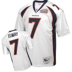Cheap John Elway Broncos Jersey #7 White Throwback XXXIII From China